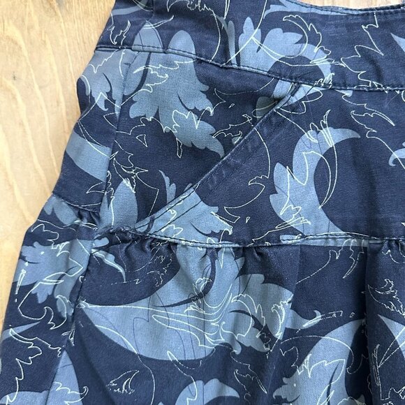 Oakley Canvas Skirt Gray 6‎ Blue Midi - Picture 3 of 8